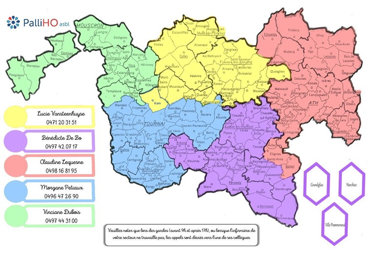 Carte de la zone d'activité de PalliHO